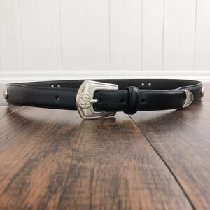 Ping Golf Belt Concho Leather Embossed Calfskin Professional Dress Size 44 Black